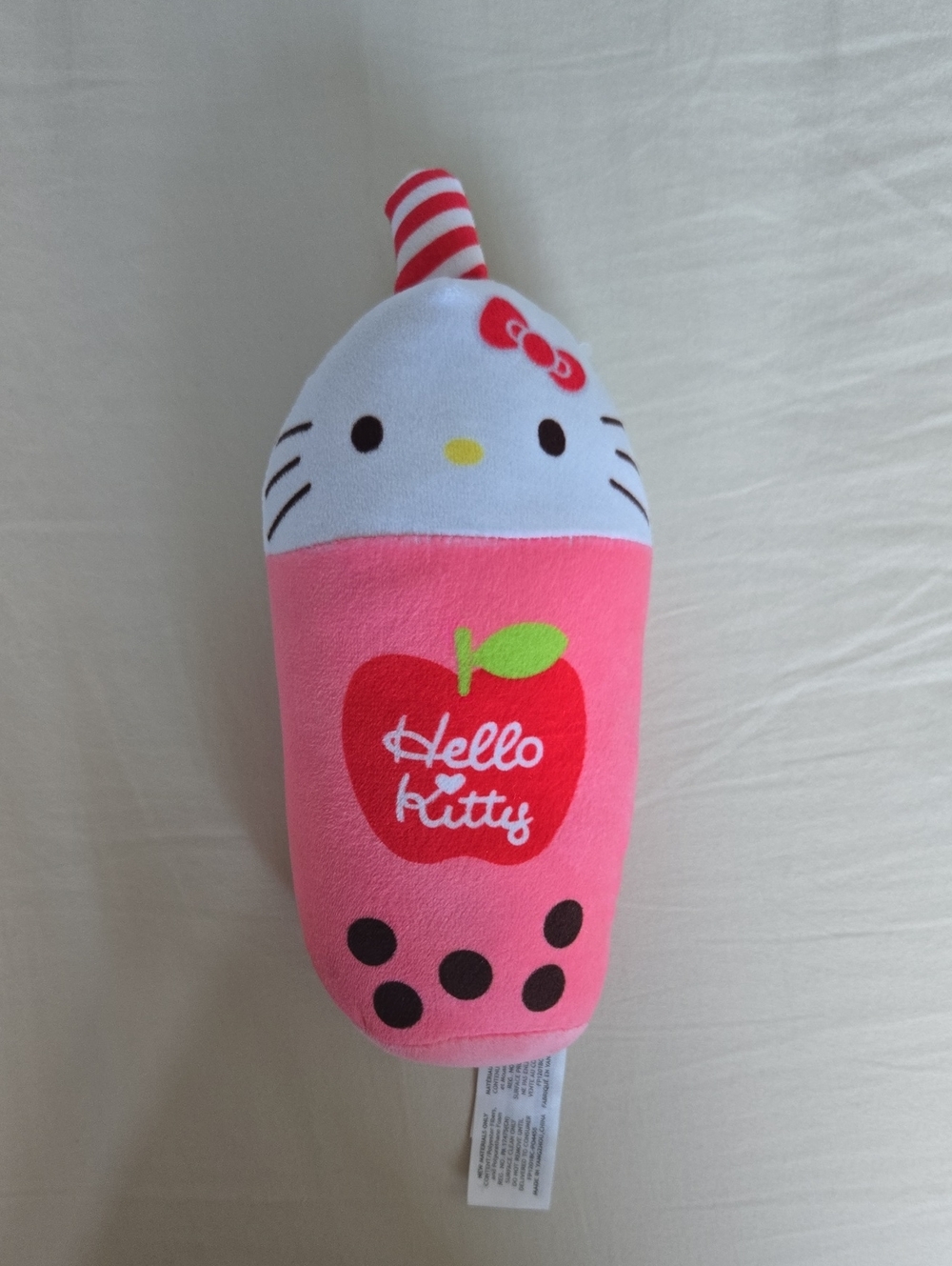 Hello Kitty Pink Apple Boba Drink Plush